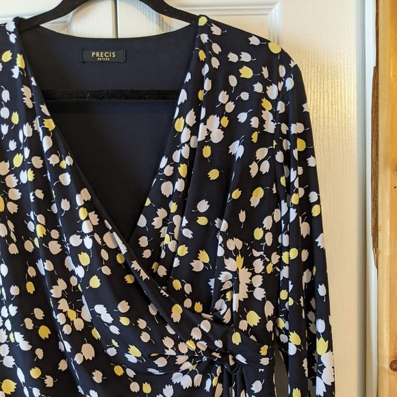 Precis Faux Wrap Dress with Lining size 14 - Picture 2 of 12